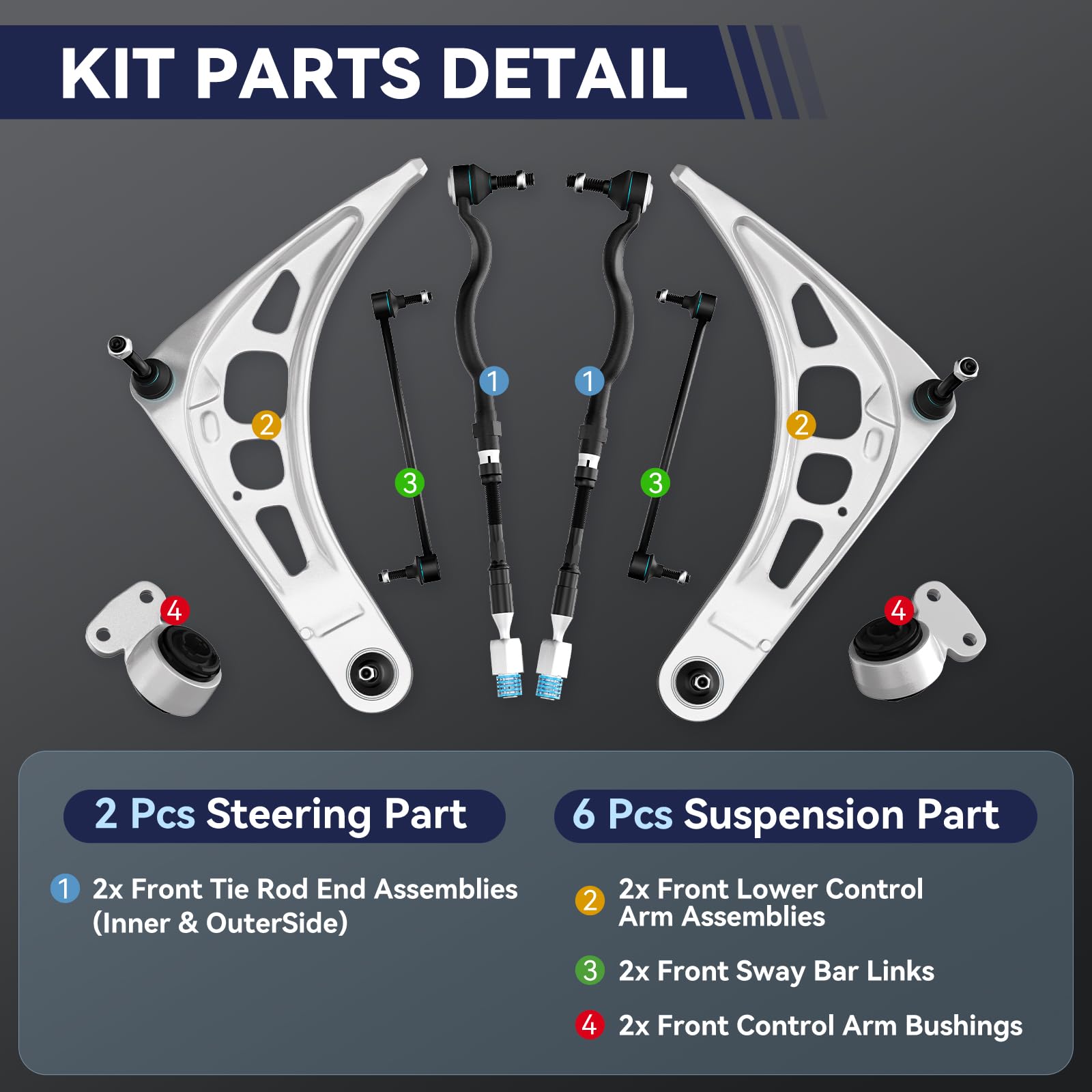 ロッド e46.800 Amazon.com: Front Suspension Kit E46 Lower Control Arm E46